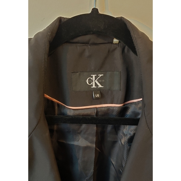 Calvin Klein Black Trench Coat - Picture 3 of 4